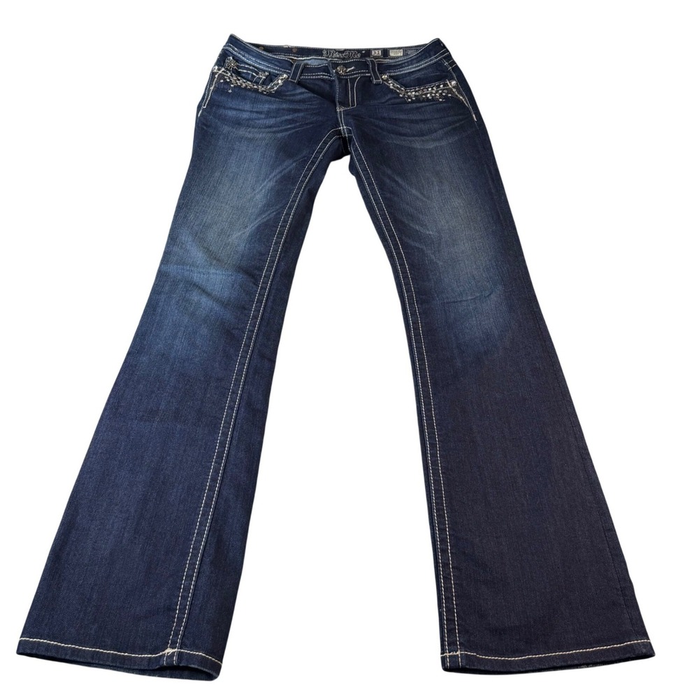 Miss Me Dark Wash Bootcut Embellished Jeans Size 31 Buckle Exclusive